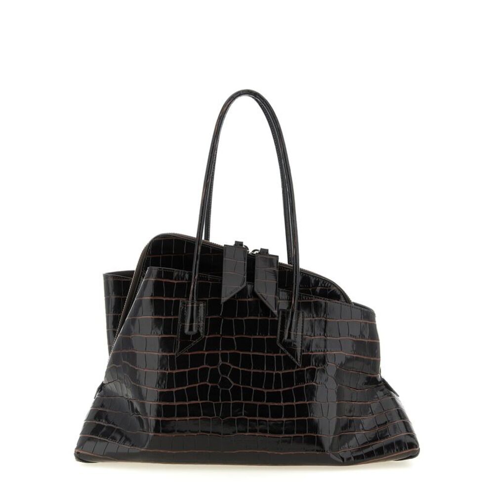 The Attico Brown Bovine Leather Shoulder Women's Bag